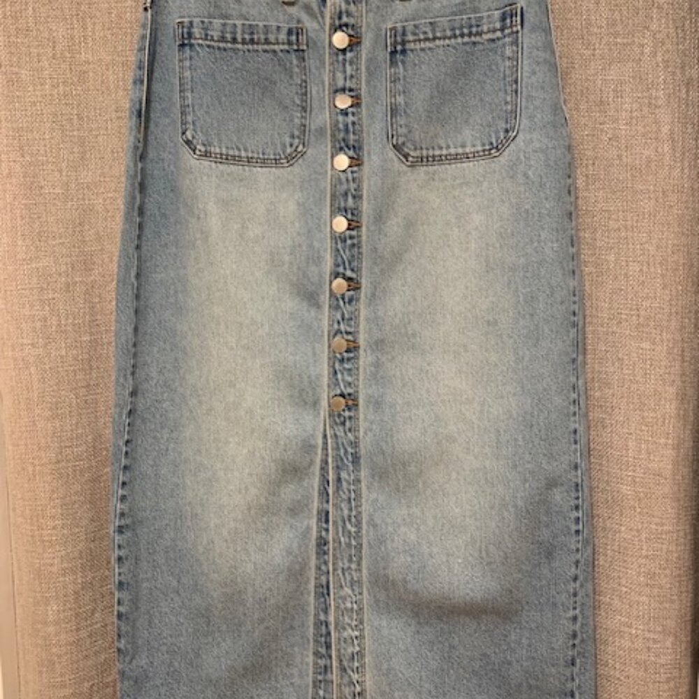 Sailor Denim Maxi Skirt